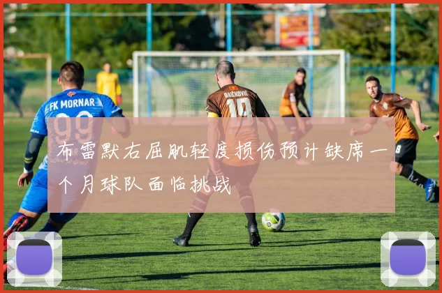 布雷默右屈肌轻度损伤预计缺席一个月球队面临挑战